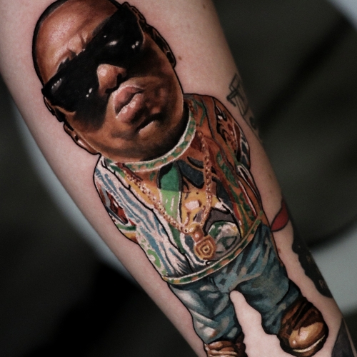 Biggie tattoo lavet af tatovør i Esbjerg