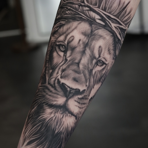 Løve tatovering i Esbjerg