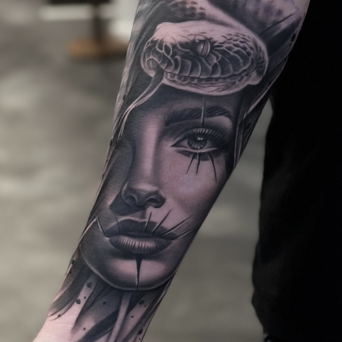 Medusa tattoo i Esbjerg