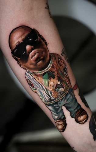 Biggie tattoo lavet af tatovør i Esbjerg