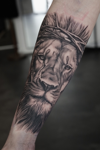 Løve tatovering i Esbjerg