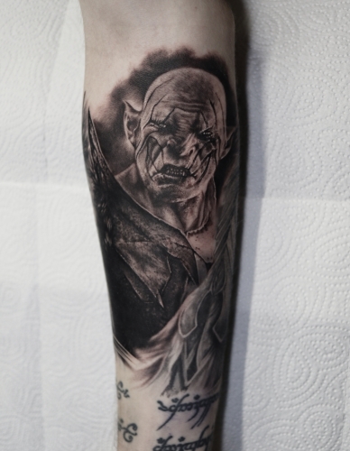 Lotr tattoo lavet af tatovør i Esbjerg